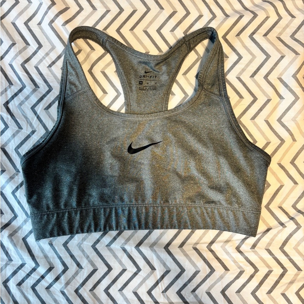 Nike Dri-FIT Gray Racerback Bra